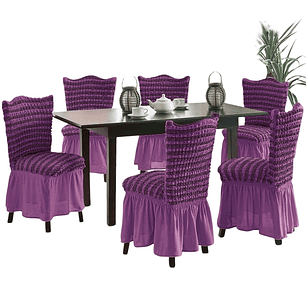 Pack 6 Fundas Sillas Turcas Diseño Lineal L10