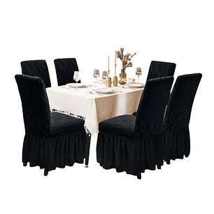 Pack 6 Fundas Sillas Turcas con Diseño Hojas H1