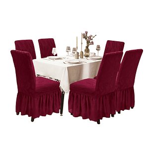 Pack 6 Fundas Sillas Turcas con Diseño Hojas H2