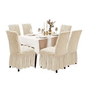 Pack 6 Fundas Sillas Turcas con Diseño Hojas H6