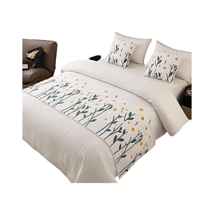 Piecera Bordada para Cama - Sin Fundas de Cojín D1