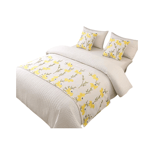 Piecera Bordada para Cama - Sin Fundas de Cojín D7