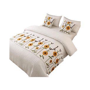 Piecera Bordada para Cama - Sin Fundas de Cojín D8