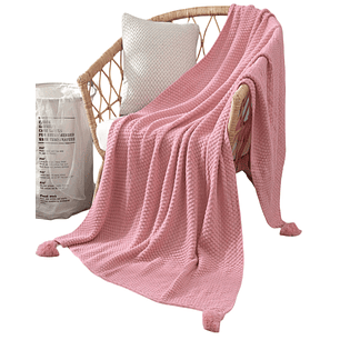 Manta Suave con Pompones Estilo y Comodidad D7