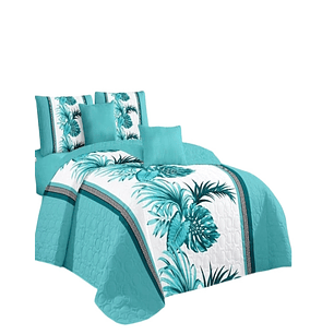 Cubrecama Quilt Diseño 2 Plazas - Primavera Verano A6