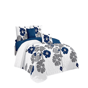 Cubrecama Quilt Diseño 2 Plazas - Primavera Verano B5