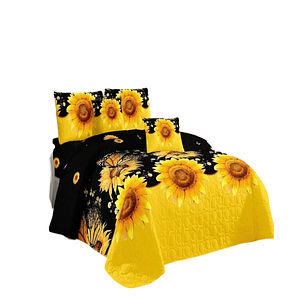 Cubrecama Quilt Diseño 2 Plazas - Primavera Verano B6