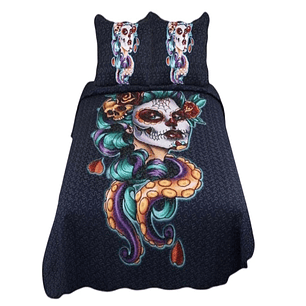 Cubrecama Quilt Diseño 2 Plazas - Primavera Verano C10