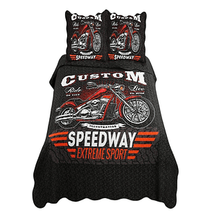 Cubrecama Quilt Diseño 2 Plazas - Primavera Verano C11