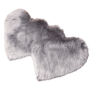 Alfombra Corazón Pelo Largo - Diseño Romántico C1