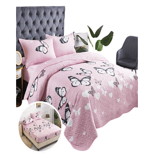 Cubrecama Quilt 5 Piezas con Sábana Incluida C2