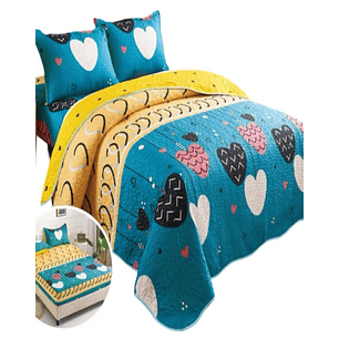 Cubrecama Quilt 5 Piezas con Sábana Incluida C6