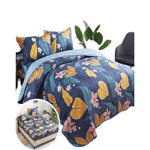 Cubrecama Quilt 5 Piezas con Sábana Incluida C8