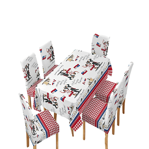 Mantel Mas 6 Fundas De Sillas Fechas Patrias 140x220cm 06
