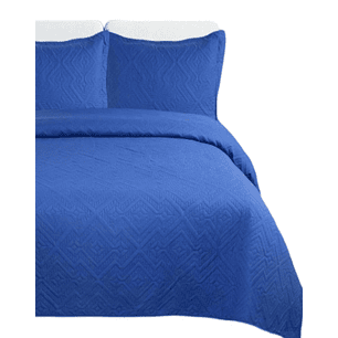 Cubrecama Quilt Unicolor Verano Dos Plazas Ligero E9