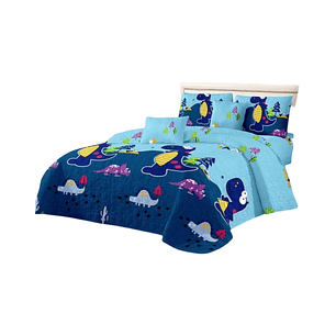 Cubrecama 1P y Media Quilt Verano + Funda Almohada D3