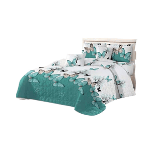Cubrecama 1P y Media Quilt Verano + Funda Almohada D12