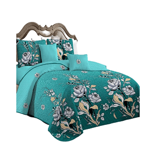 Cubrecama Quilt Verano 2 Plazas + 2 Fundas Almohada D8
