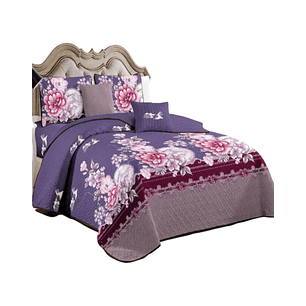 Cubrecama Quilt Verano 2 Plazas + 2 Fundas Almohada D13