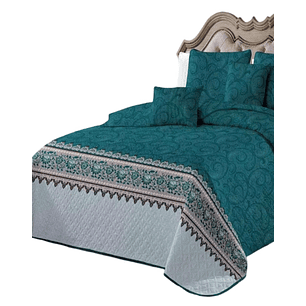 Cubrecama Quilt Verano 2 Plazas + 2 Fundas Almohada D16