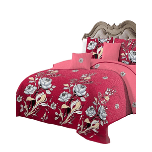 Cubrecama Quilt Verano 2 Plazas + 2 Fundas Almohada D17