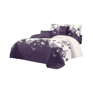 Cubrecama Quilt Verano King + 2 Fundas Almohada D7