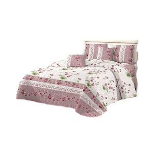 Cubrecama Quilt Verano King + 2 Fundas Almohada D8