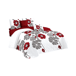 Cubrecama Quilt Verano King + 2 Fundas Almohada D14