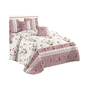 Cubrecama Quilt Verano King + 2 Fundas Almohada DA3