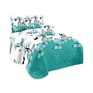 Cubrecama Quilt Verano King + 2 Fundas Almohada DA6