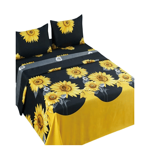 Sábana 2 Plaza de 144 Hilos Algodón Suave 8O9