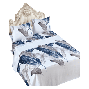 Sábana 2 Plaza de 144 Hilos Algodón Suave 8O12