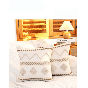SET 4 FUNDA PARA COJIN MODELO BOHO 45X45 C11
