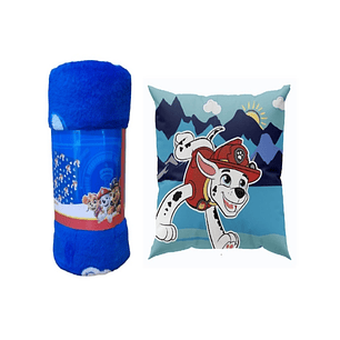 Pack Manta Infantil + Cojín Niño Diseño Animado 19o4