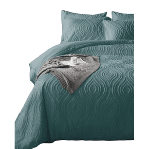 CUBRECAMA TIPO QUILT DELGDO KING MAS 2 FUNDAS DE ALMOHADAS