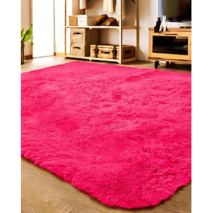 Alfombra peluda Suave 200 x 300 cm Primera Calidad Fucsia
