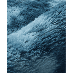 Alfombra peluda Suave 180 x 200 cm Primera Calidad Azul Jaspeado