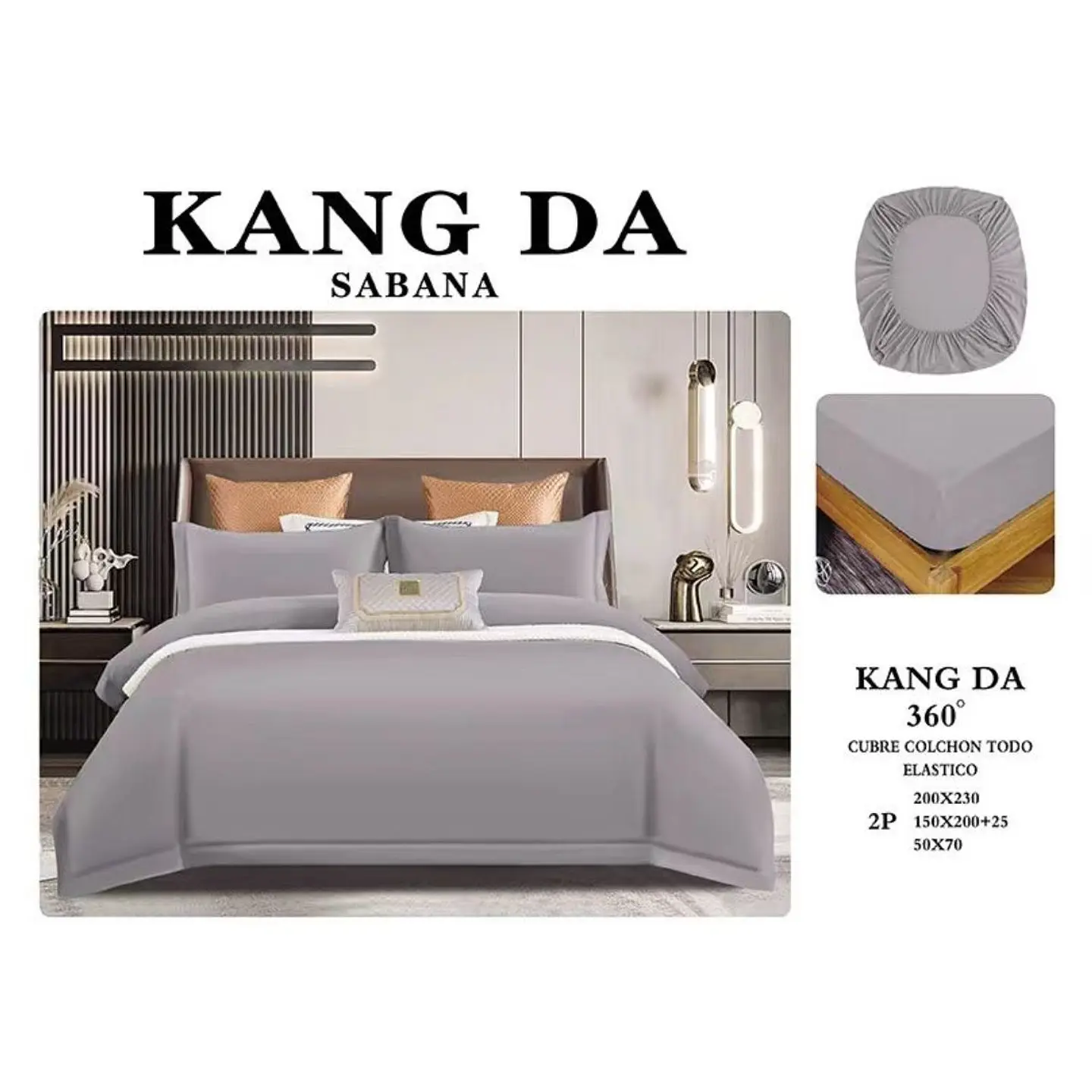 Juego De Sabanas King + Fundas 200 Hilos 1