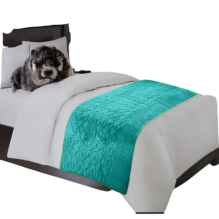 Piecera De Cama Tela Plush Y Genero Reversible 1