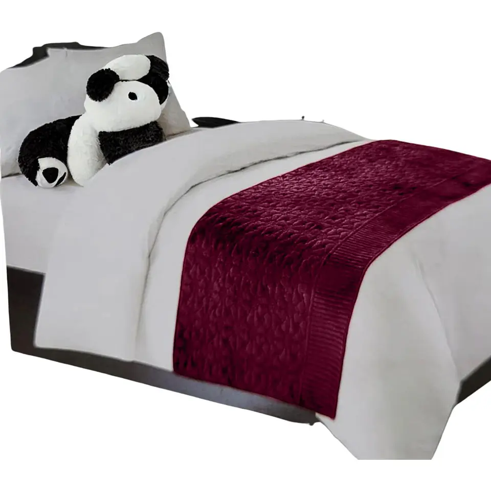 Piecera De Cama Tela Plush Y Genero Reversible 1