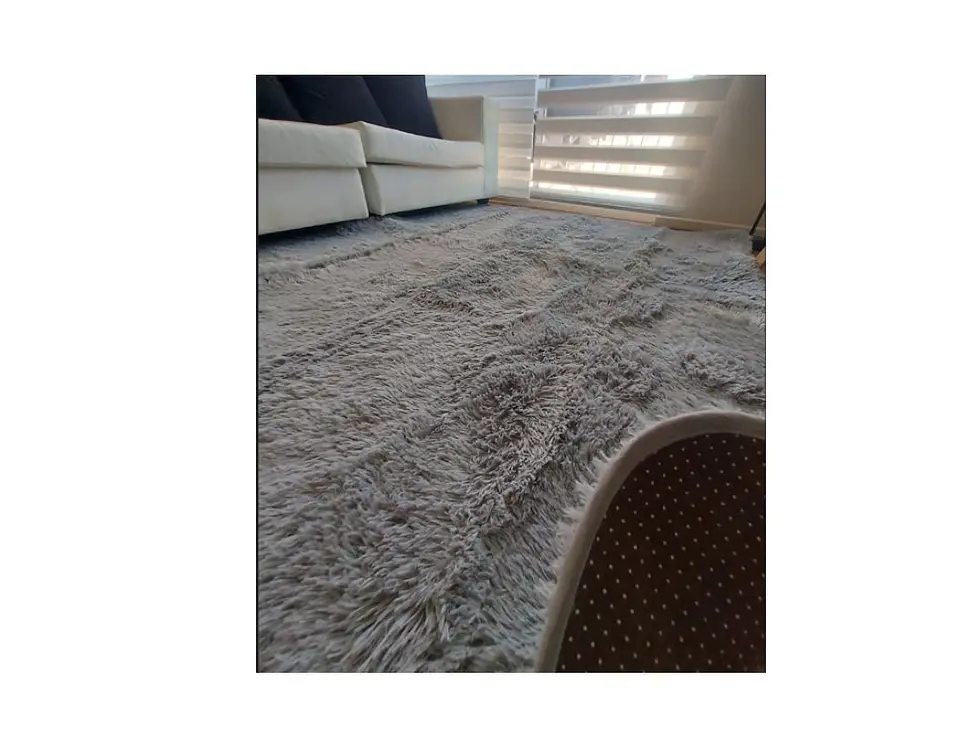 Alfombra Peludas Tipo Shaggy 180Cm X 200Cm Gris 1
