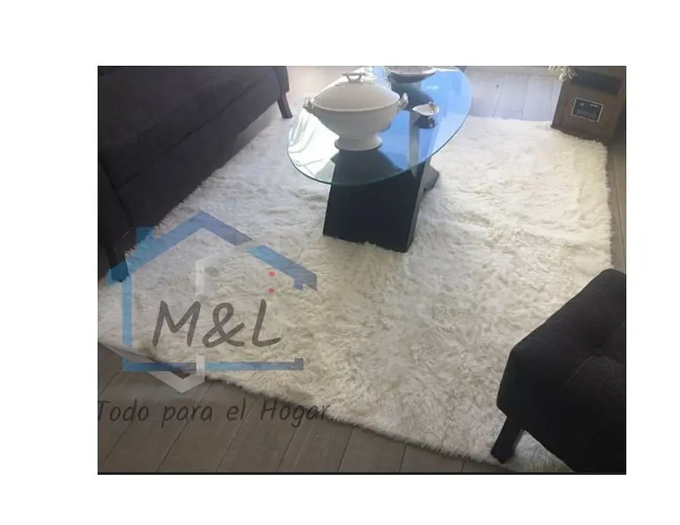 Alfombra Peludas Tipo Shaggy 150X200Cm Blanco 1