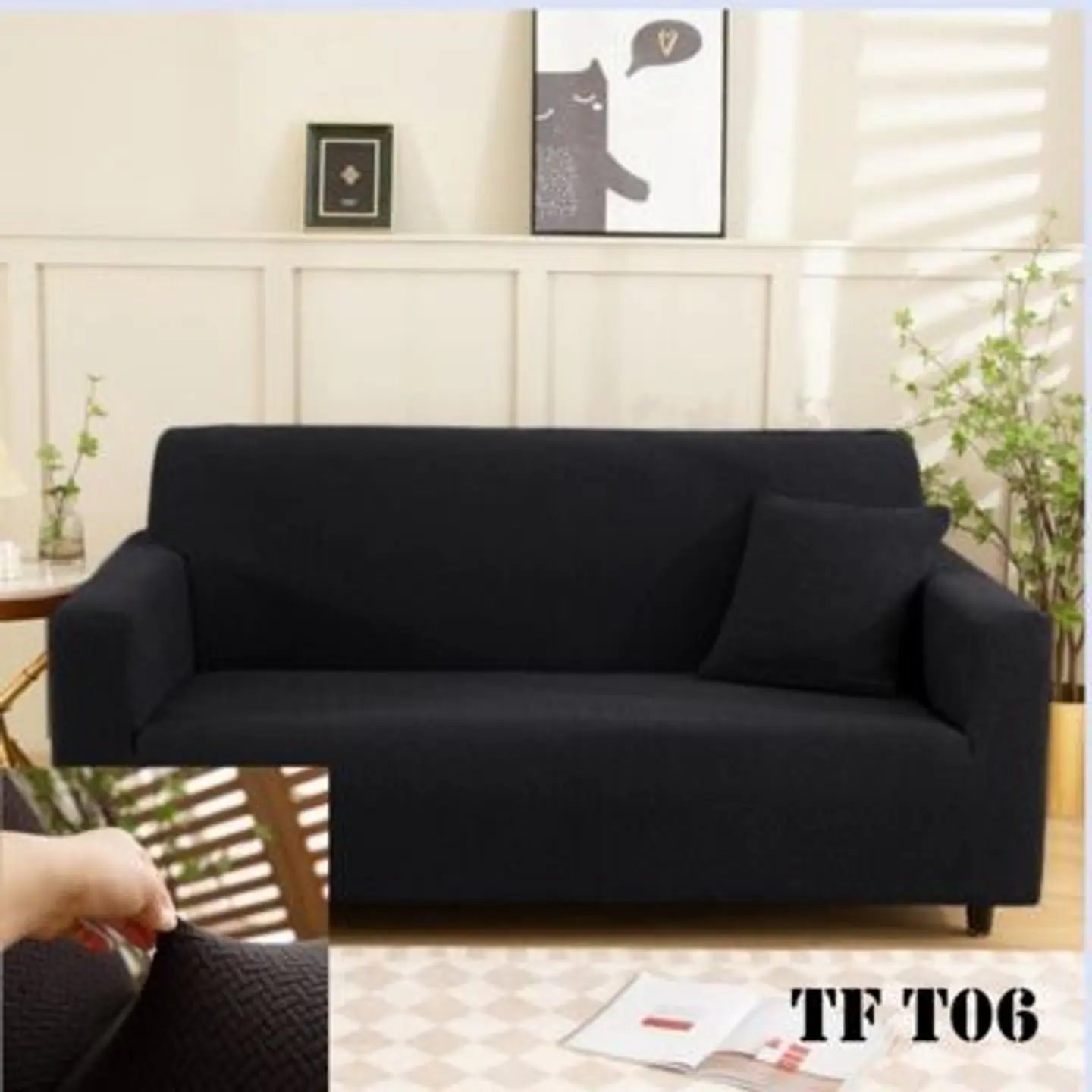Fundas Sillon Sofa Texturizada Y Elasticadas 3 Cuerpos 1