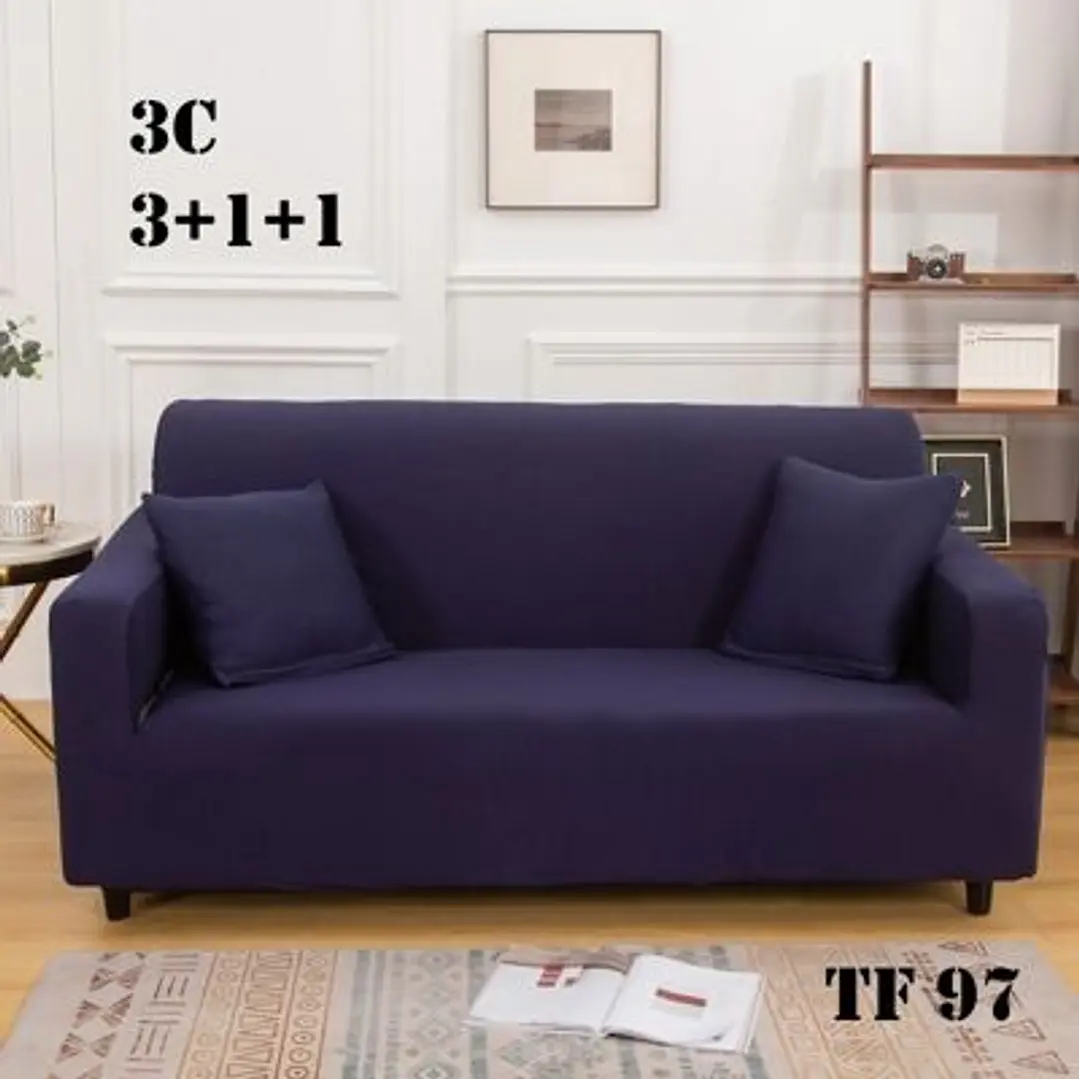 Fundas Sillon Sofa Texturizada Y Elasticadas 3 Cuerpos 1