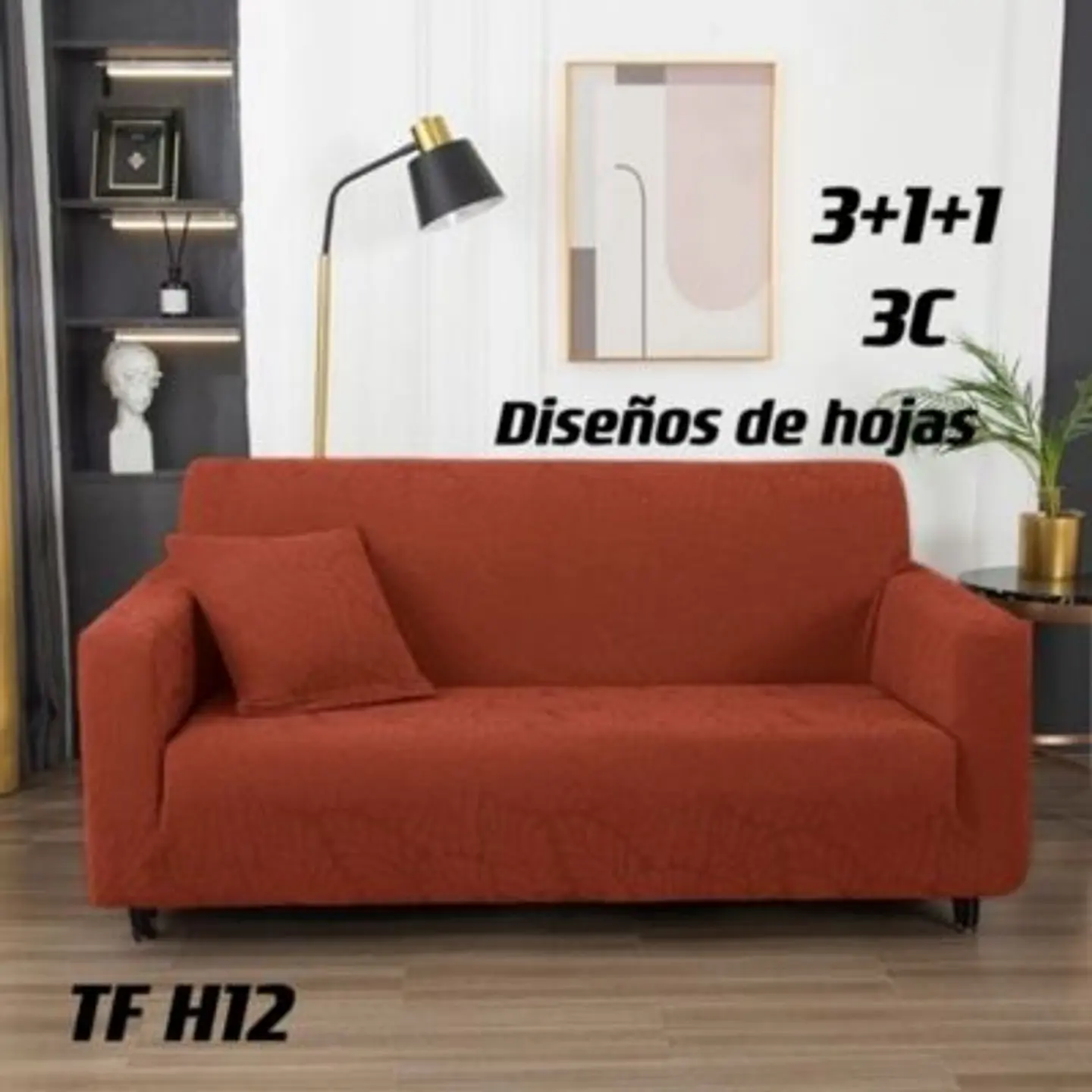 Fundas Sillon Sofa Texturizada Y Elasticadas 3 Cuerpos 1