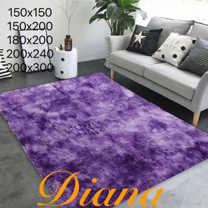 Alfombra Peluda 200Cm X 300Cm Morado Jaspeado 1