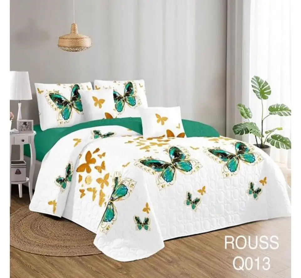 Cubrecama Quilt 2 Plaza Reversibles 1