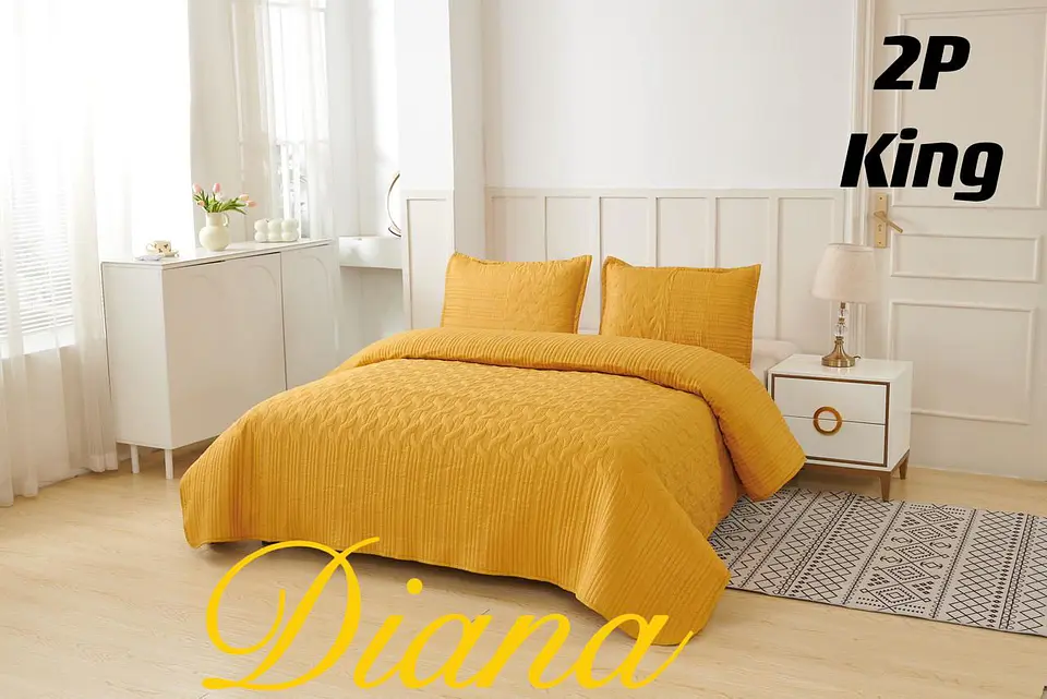 Cubrecama Quilt de Verano 2.0 Plaza Premium Amarillo 1