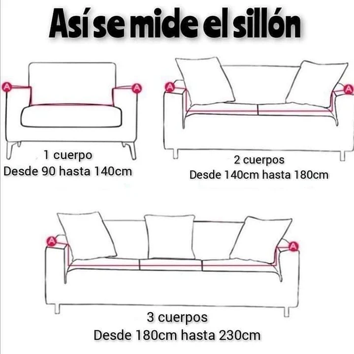 Funda de Sofá texturizada y elasticadas 2 CUERPO 2