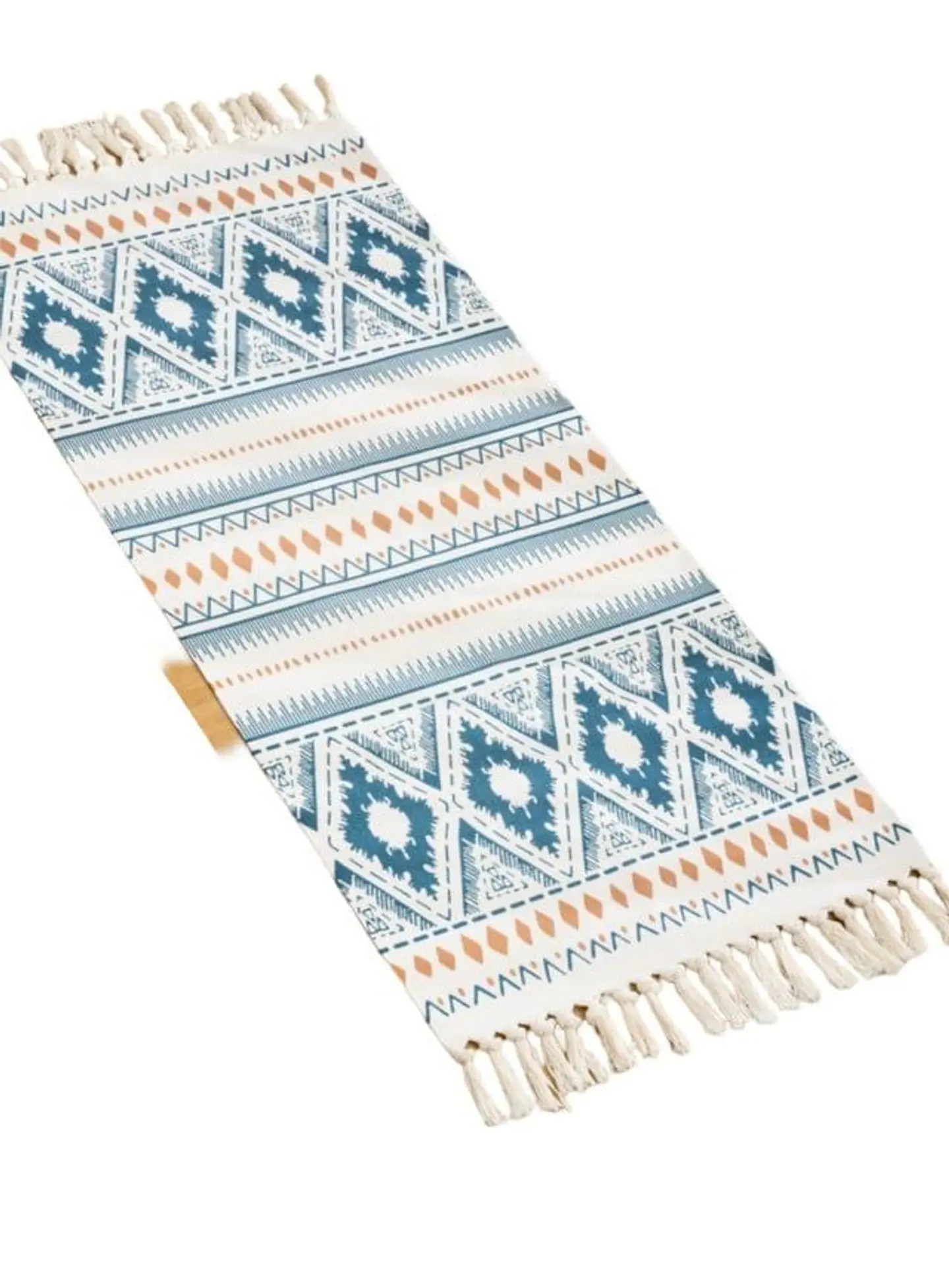 BAJADA DE CAMA ALFOMBRA DE LINO 60 X 130 CM 1